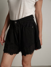 Shorts Ivy pizzo nero