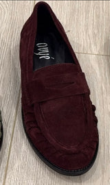 Mocassino loafer suede - bordeaux
