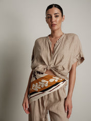 foulard ocra panna