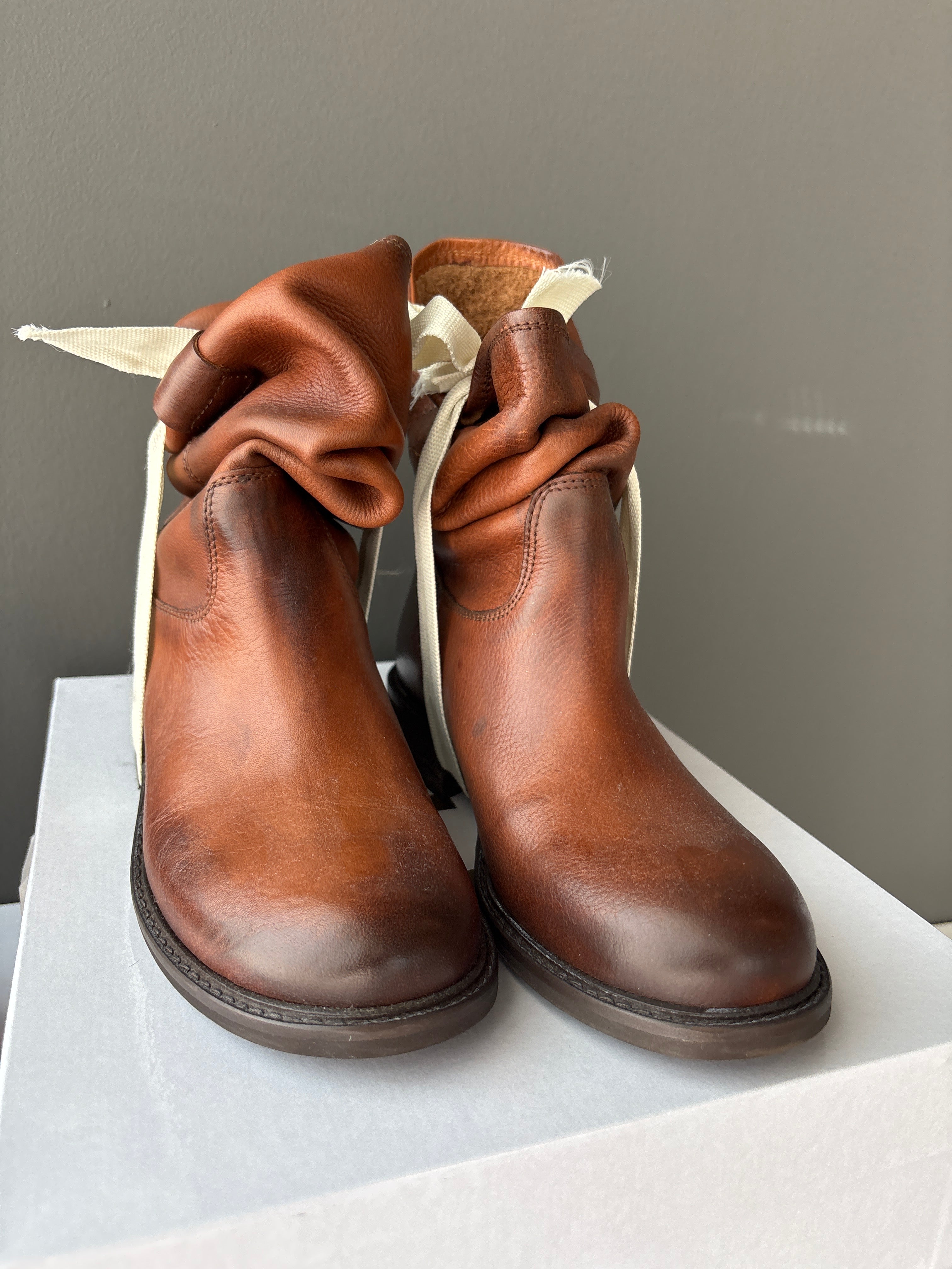 Stivaletto slouch tabacco