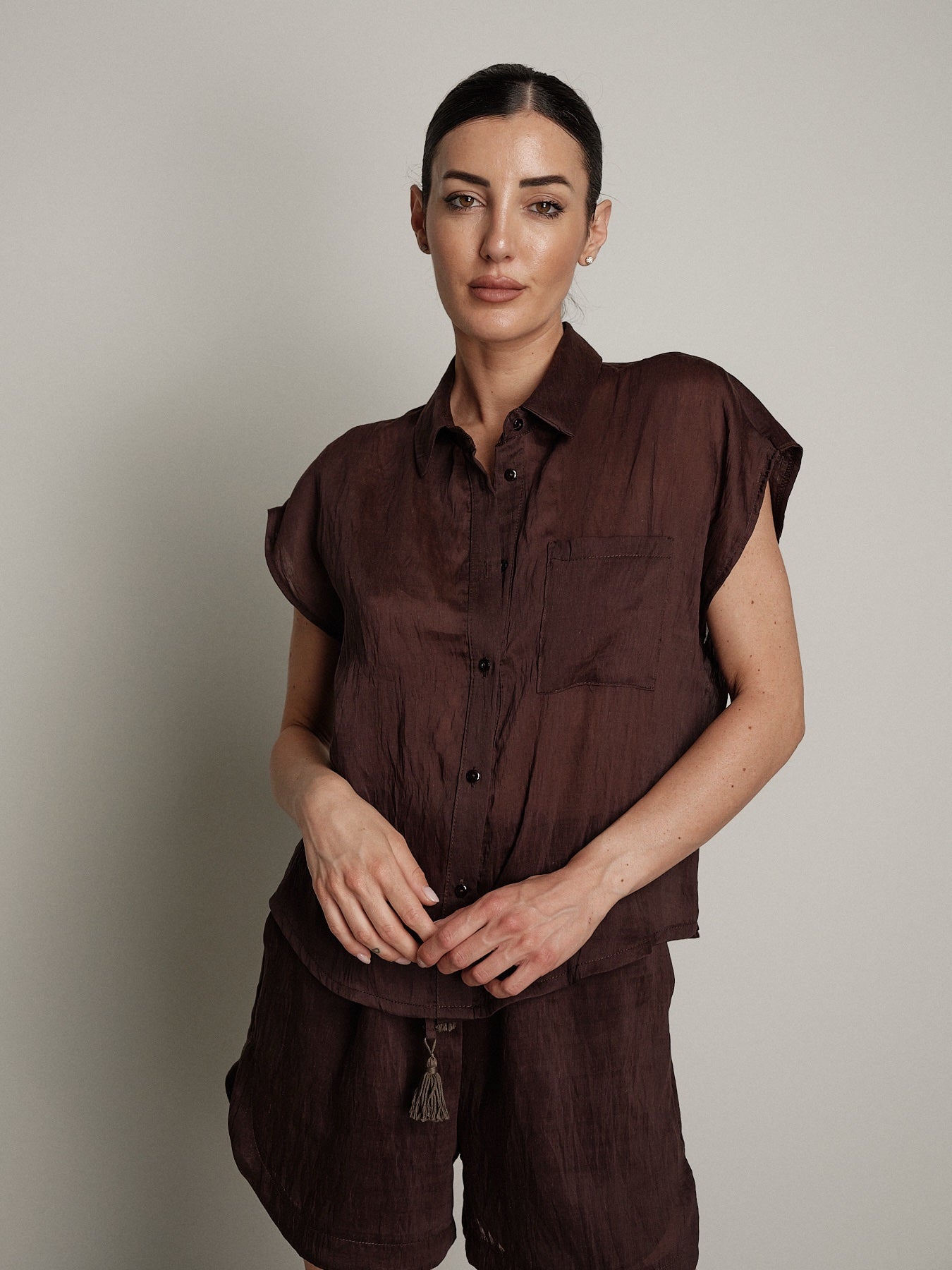 Camicia Mora caffè