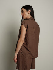 Camicia smanicata Essenziale moro PREORDINE 26/06 TG. S