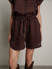Shorts Mora caffè
