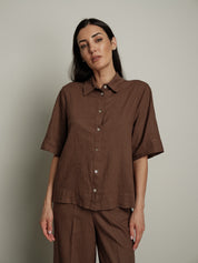 Camicia m/m Essenziale moro PREORDINE 26/06 TG. S