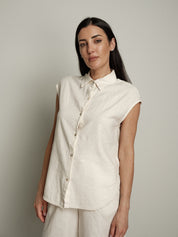 Camicia smanicata Essenziale burro