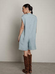 Salopette chambray chiaro