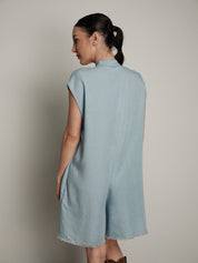 Salopette chambray chiaro