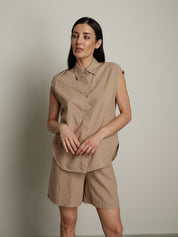 Camicia smanicata Essenziale beige