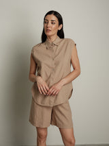 Camicia smanicata Essenziale beige