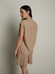Camicia smanicata Essenziale beige