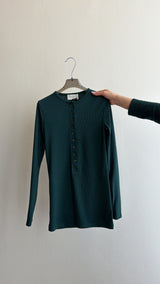 Maglia serafino verde bottiglia