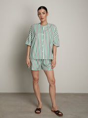Camicia Sand riga pistacchio
