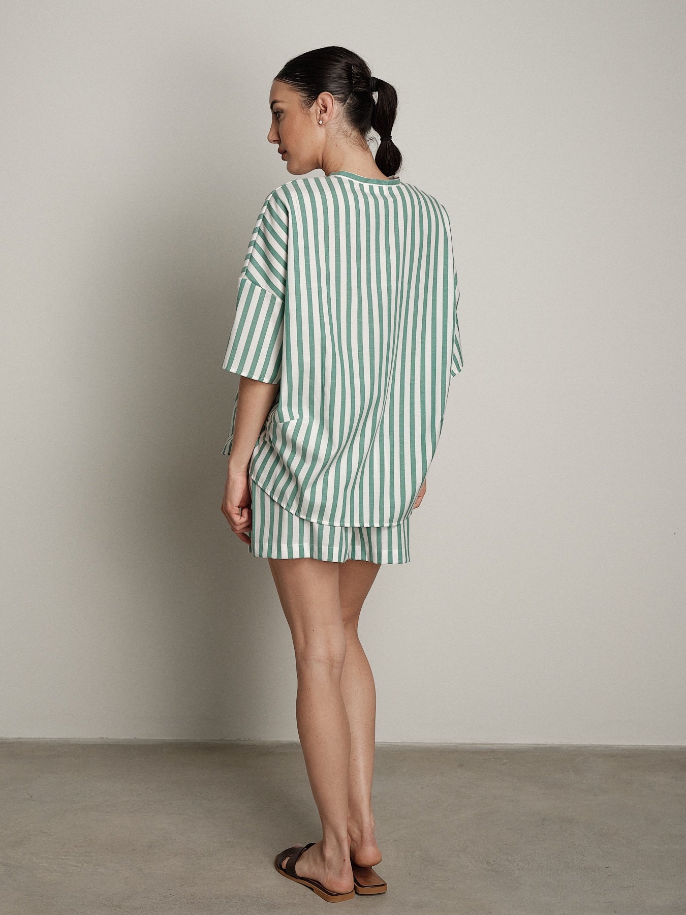Camicia Sand riga pistacchio