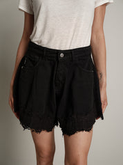 Shorts Ivy pizzo nero