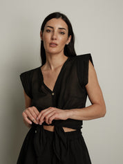Camicia Super smanicata nera PREORDINE 01/07