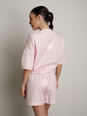 Camicia Sand riga rosa