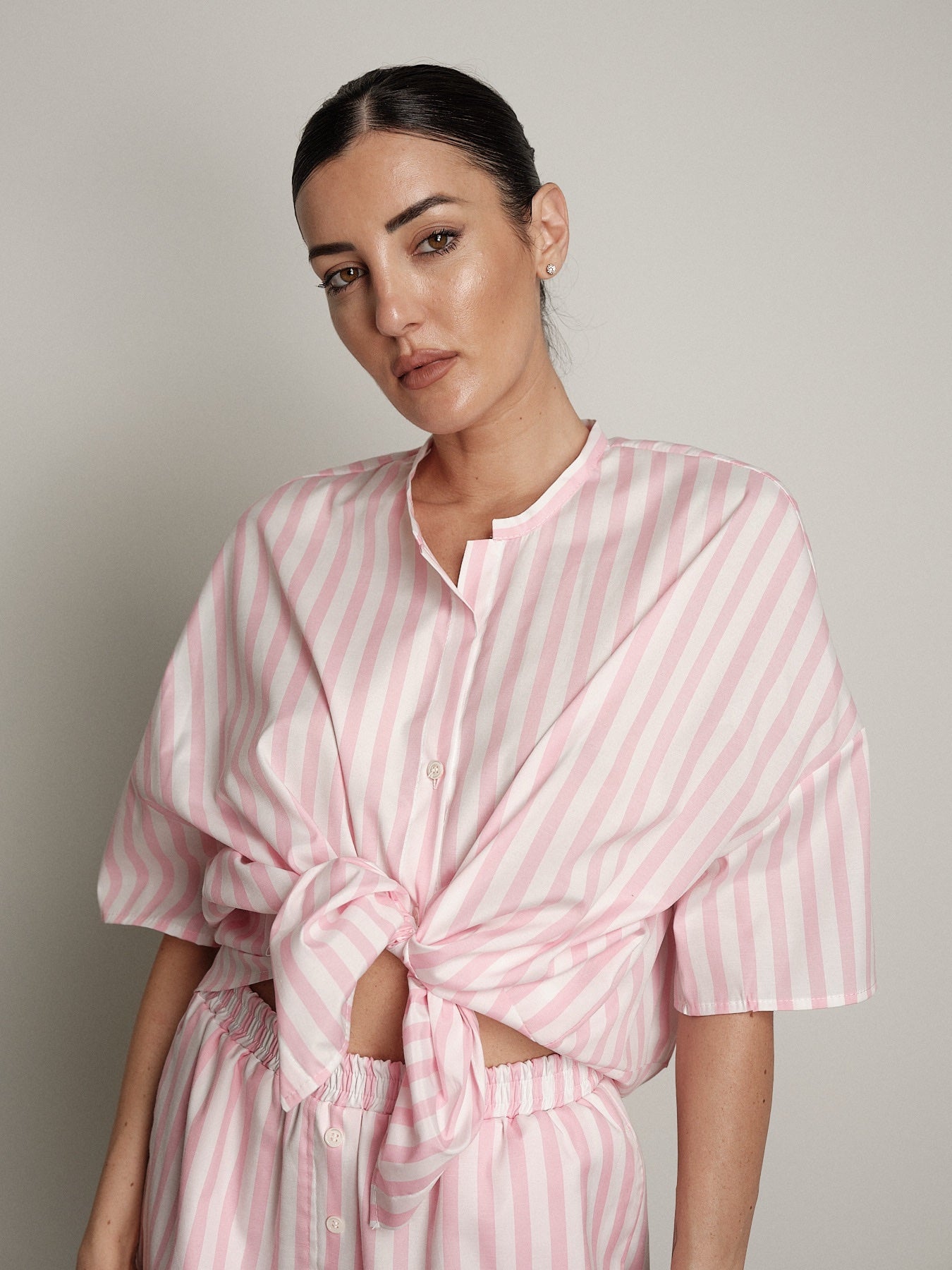 Camicia Sand riga rosa