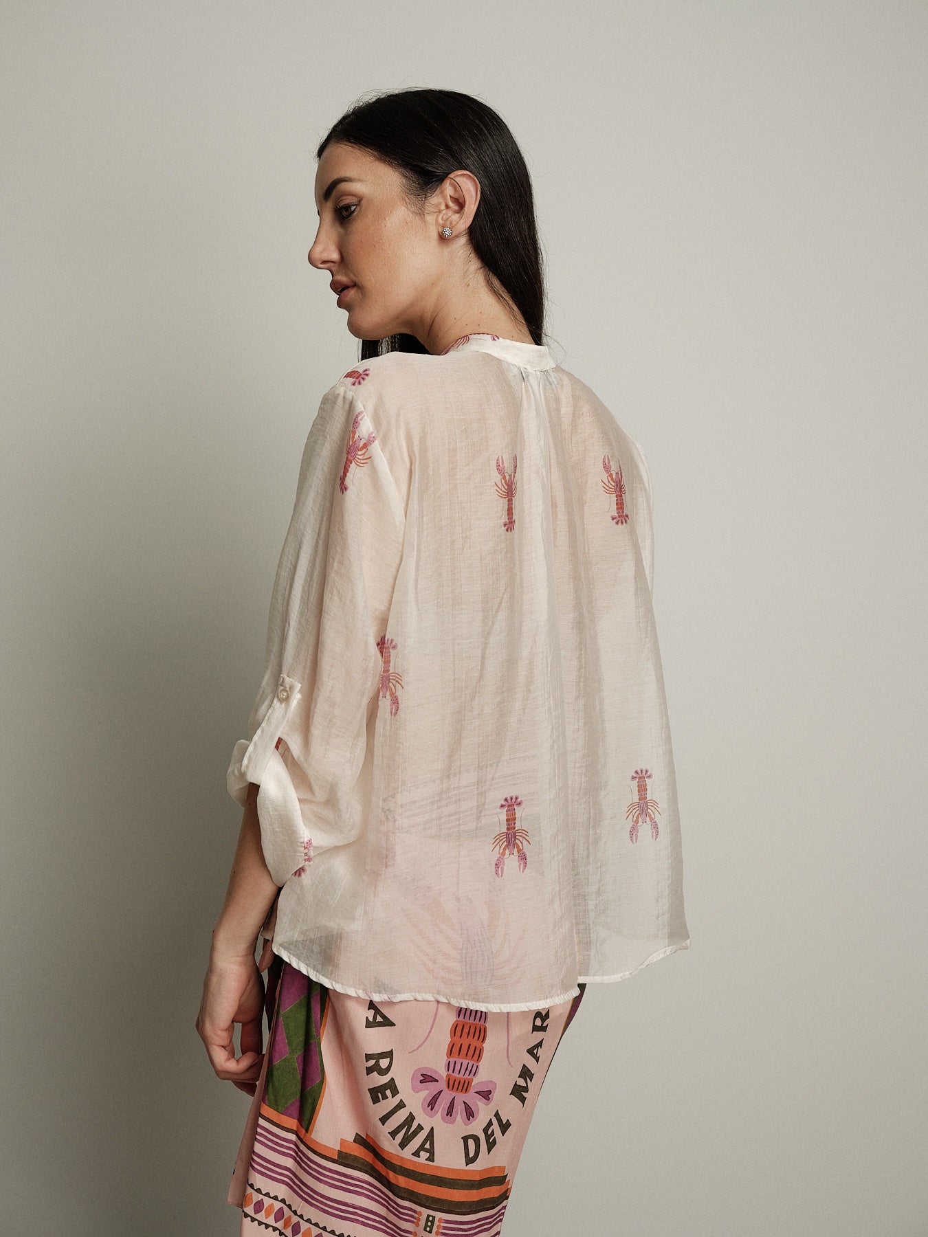 Camicia bianca con aragoste