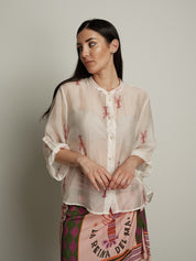 Camicia bianca con aragoste
