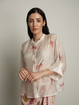 Camicia bianca con tigre rosa PREORDINE 29/06