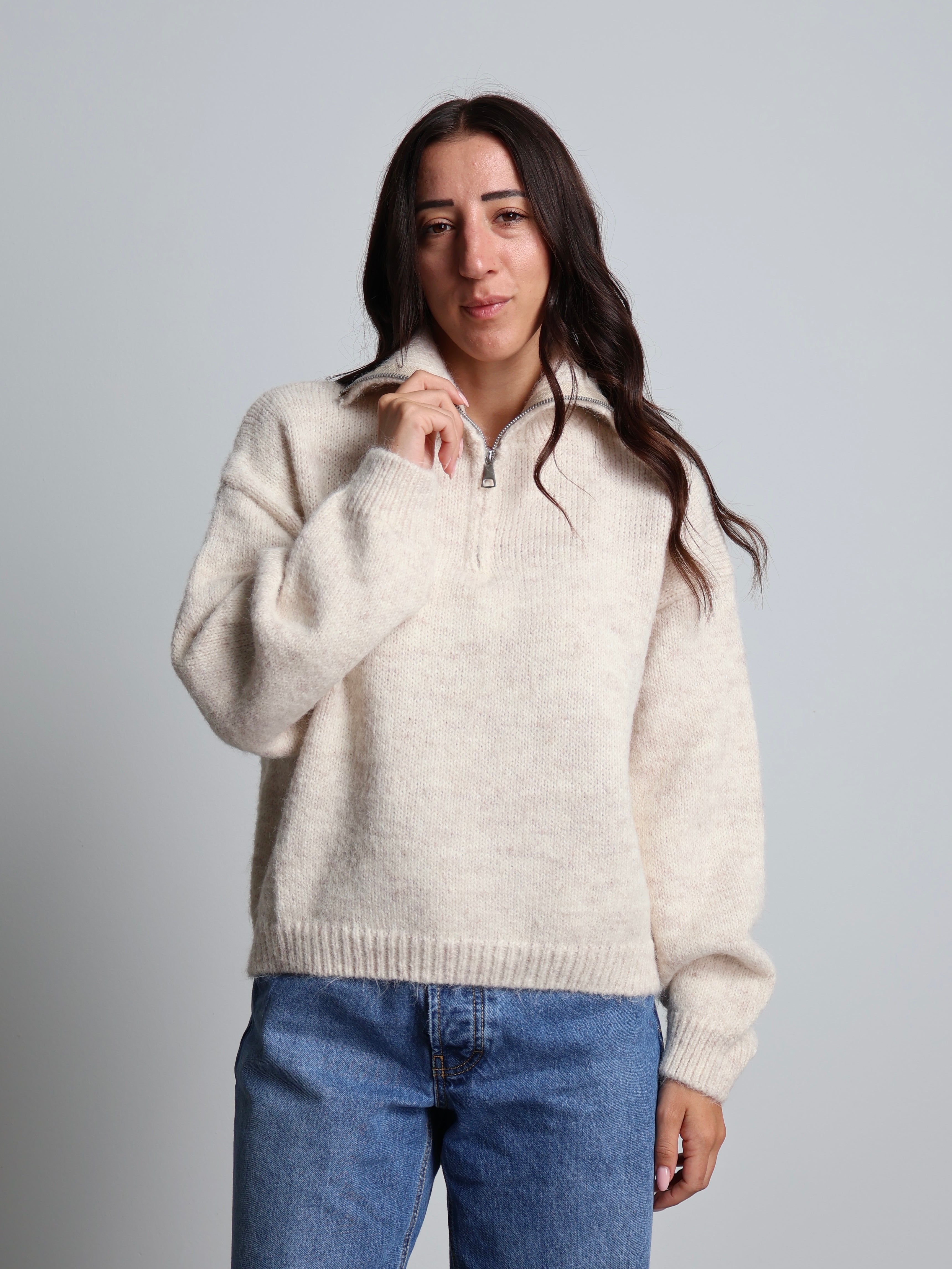 dolcevita mezza zip - Burro