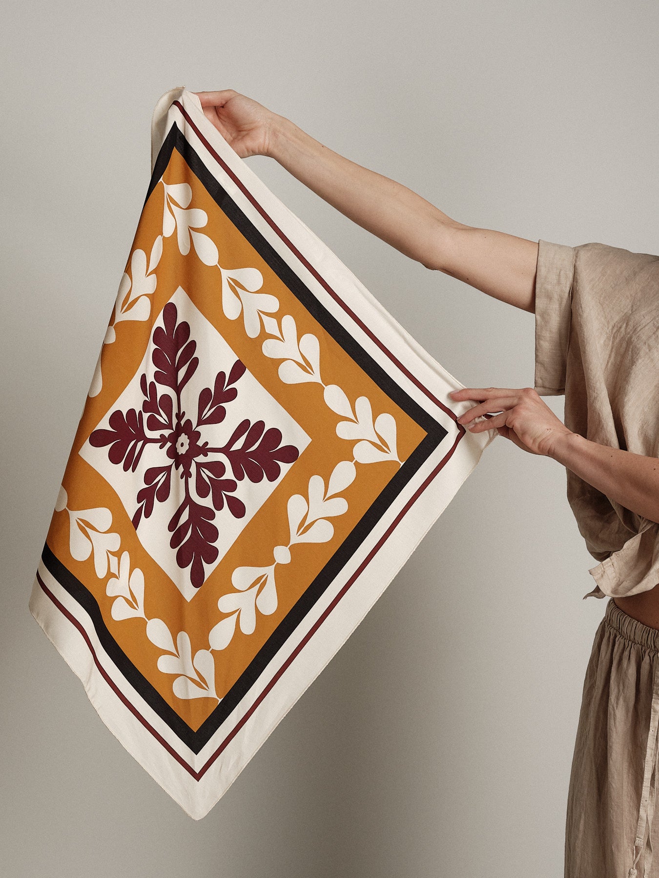 foulard ocra panna