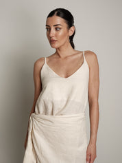 Top in lino burro