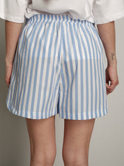 Completo frutta t-shirt + shorts limone riga azzurra