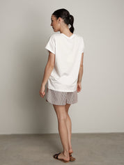 Completo Martini t-shirt + shorts cioccolato