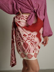 Completo gonna + camicia viola