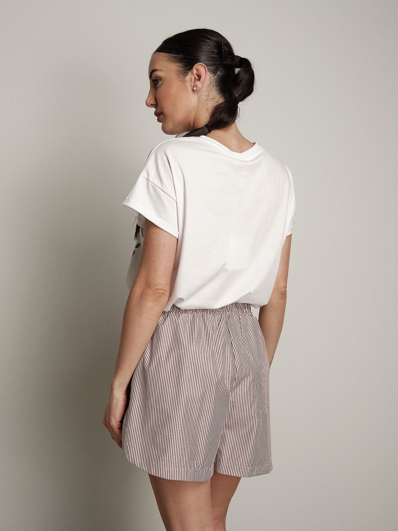 Completo Martini t-shirt + shorts cioccolato