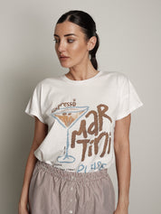 Completo Martini t-shirt + shorts cioccolato