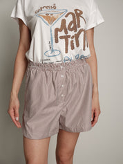 Completo Martini t-shirt + shorts cioccolato