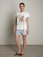 Completo Martini t-shirt + shorts celeste