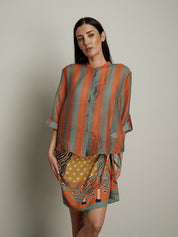 Camicia virale riga carta da zucchero/arancio PREORDINE 29/06