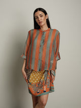 Camicia virale riga carta da zucchero/arancio PREORDINE 29/06
