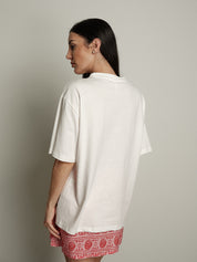 T-shirt tropical bianca