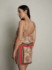 Top Mandala fuxia