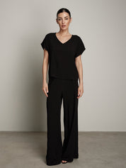 Top scollo v Alice nero