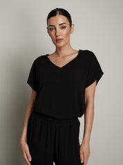 Top scollo v Alice nero