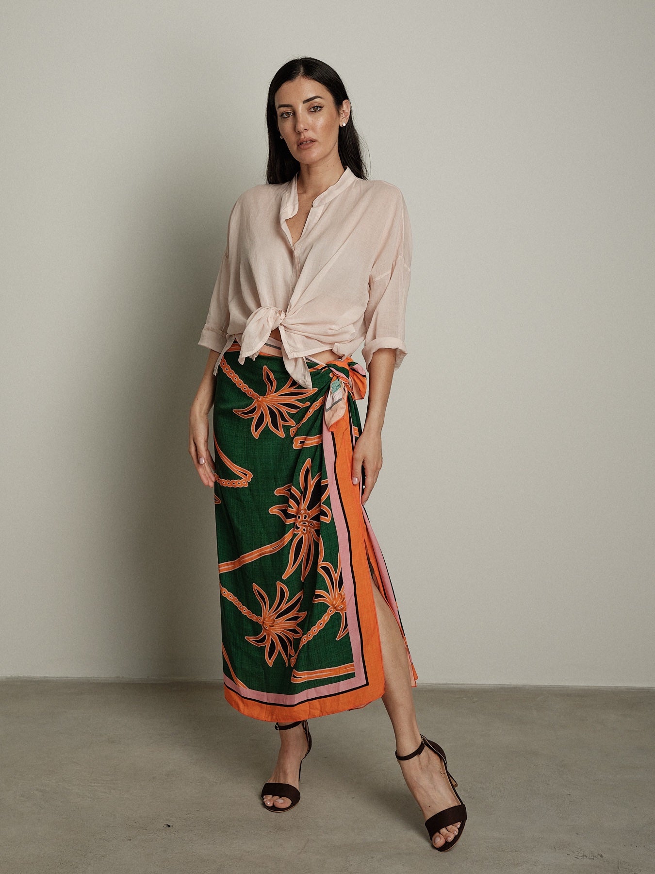 Camicia voile cipria