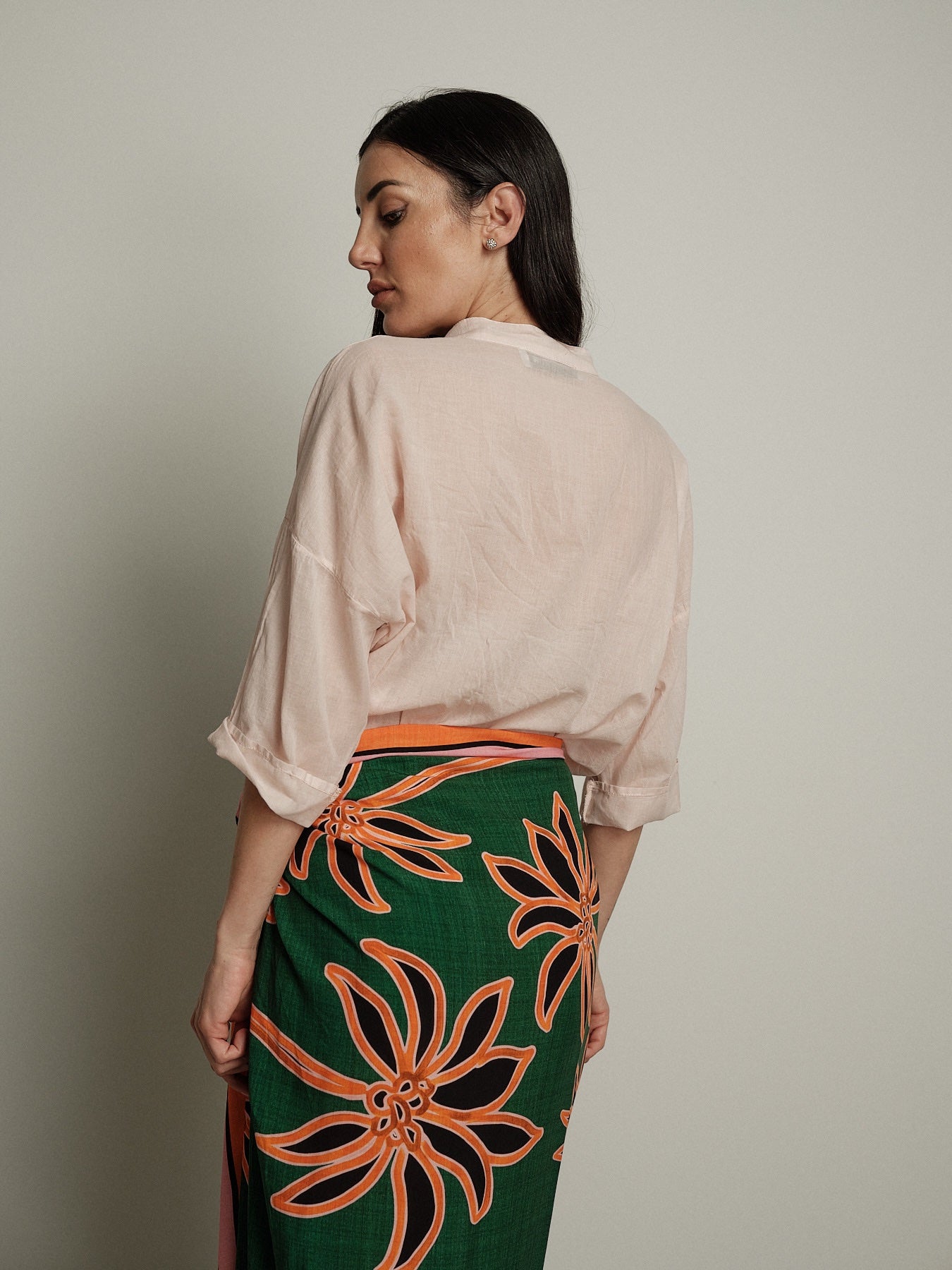 Camicia voile cipria