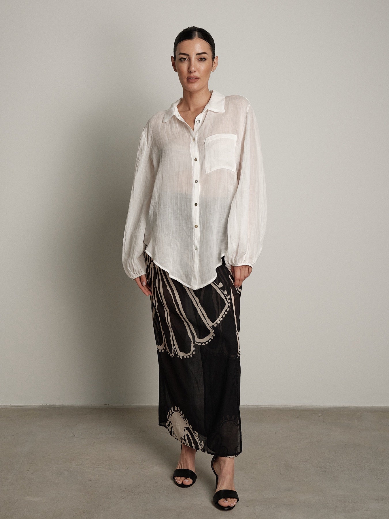 Set Elegante camicia + gonna nero