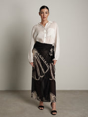 Set Elegante camicia + gonna nero