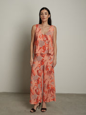 Pantalone Flower pesca