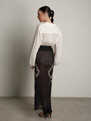 Set Elegante camicia + gonna nero