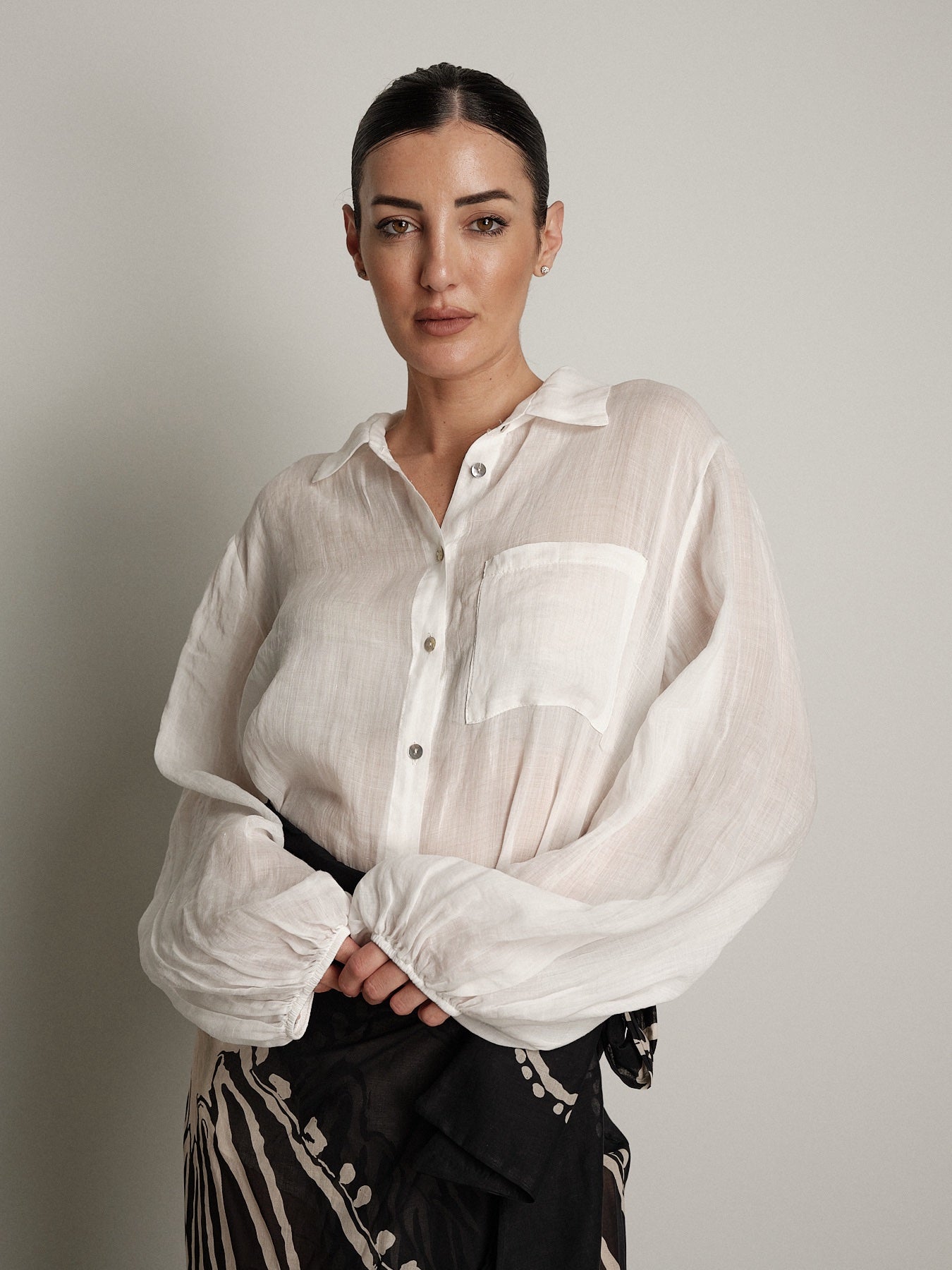 Set Elegante camicia + gonna nero