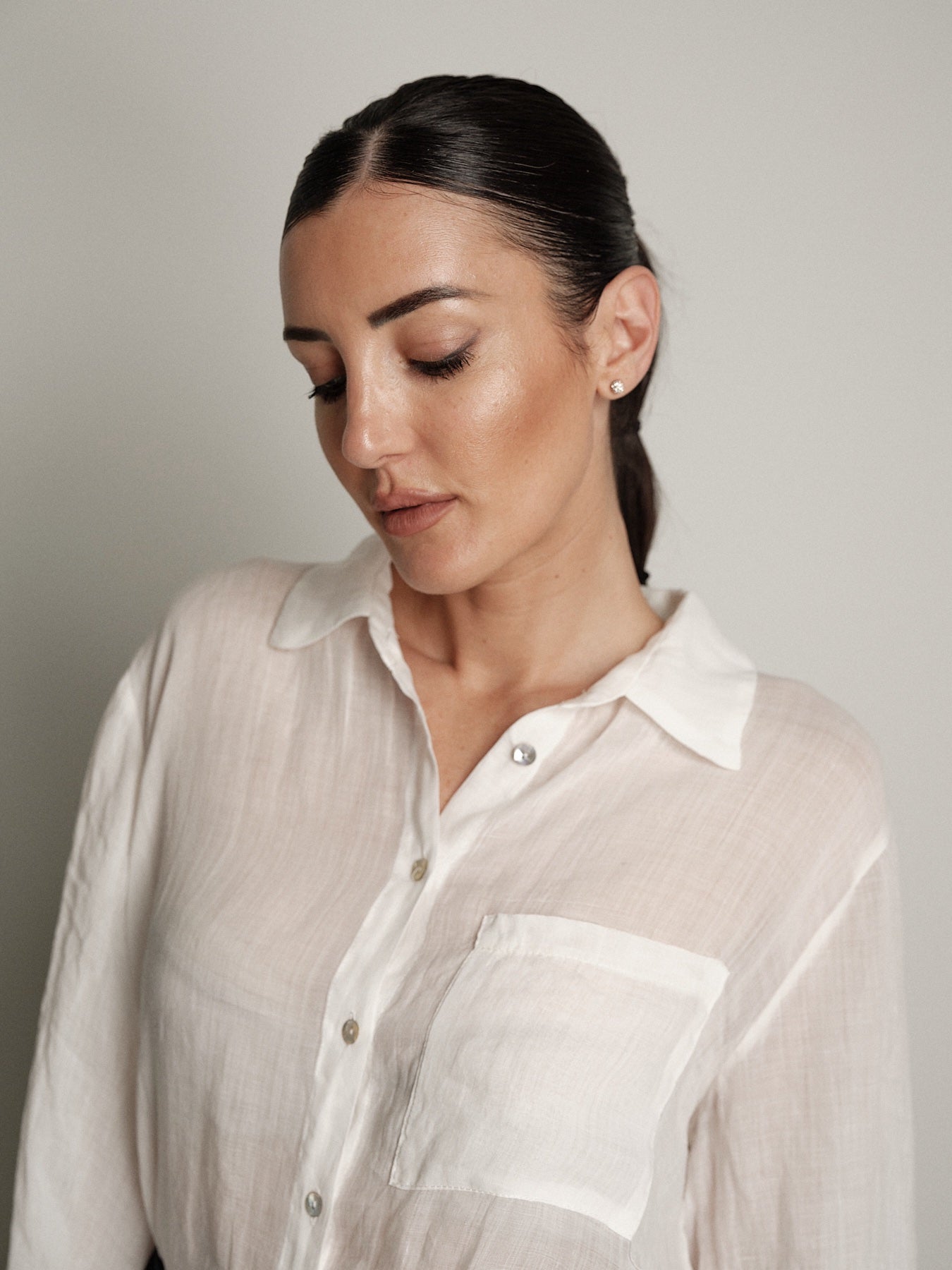 Set Elegante camicia + gonna nero