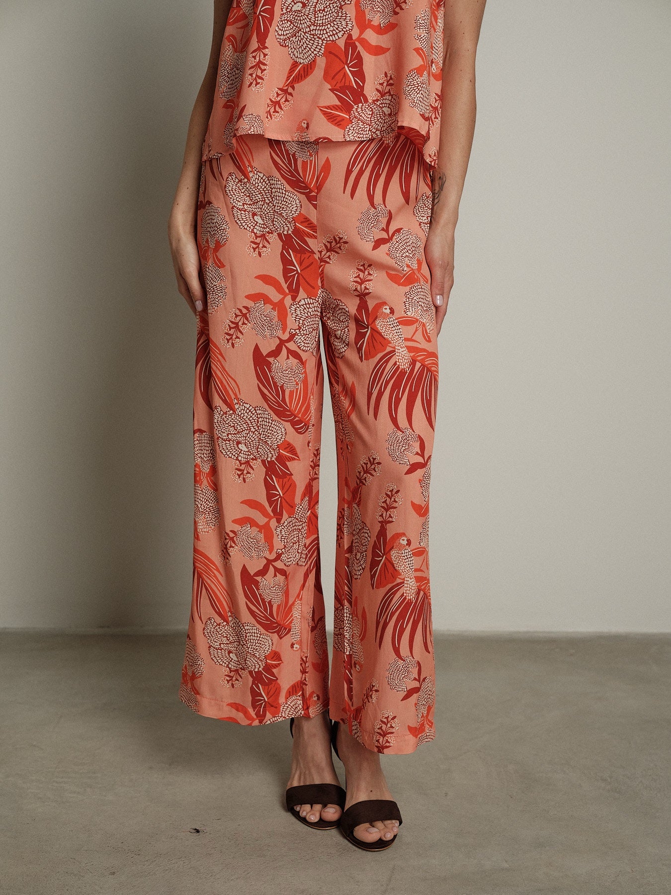 Pantalone Flower pesca