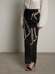 Set Elegante camicia + gonna nero